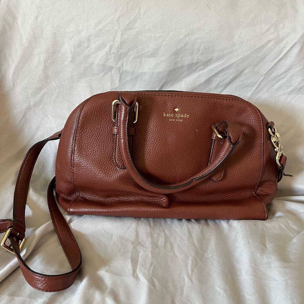 Kate Spade brown leather crossbody purse